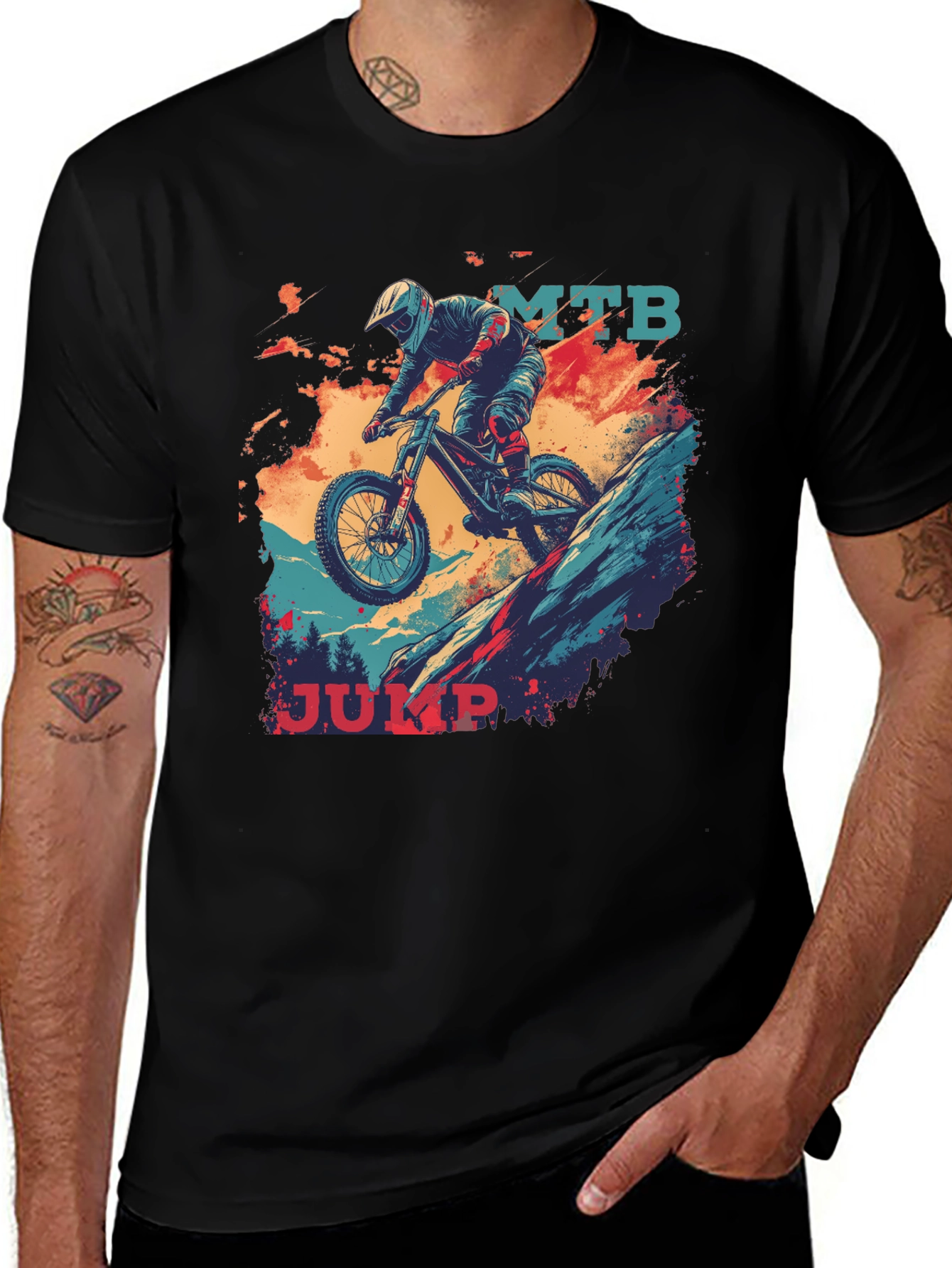 MTB Jump Graphic Tee - Black