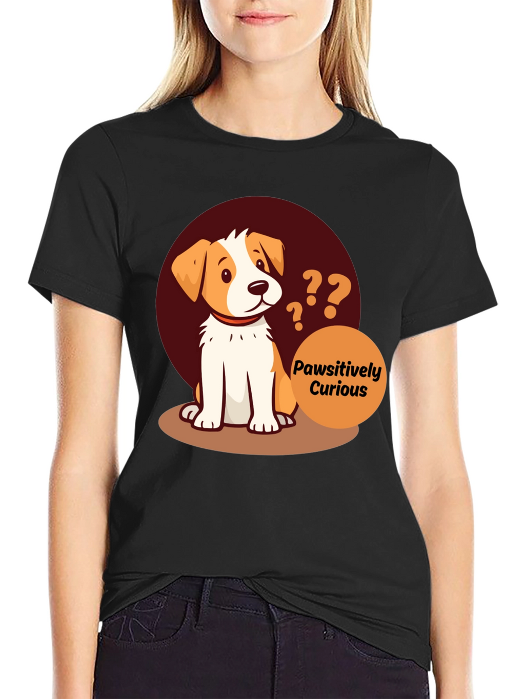 Pawsitively Curious Dog Graphic Tee