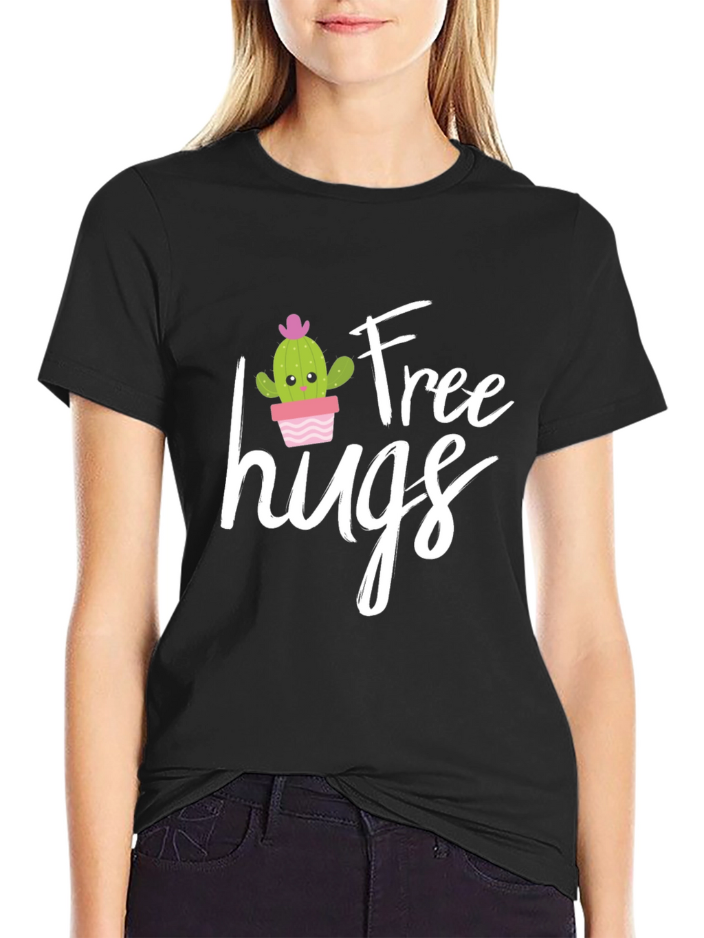 Free Hugs Graphic Tee - Cactus T-Shirt