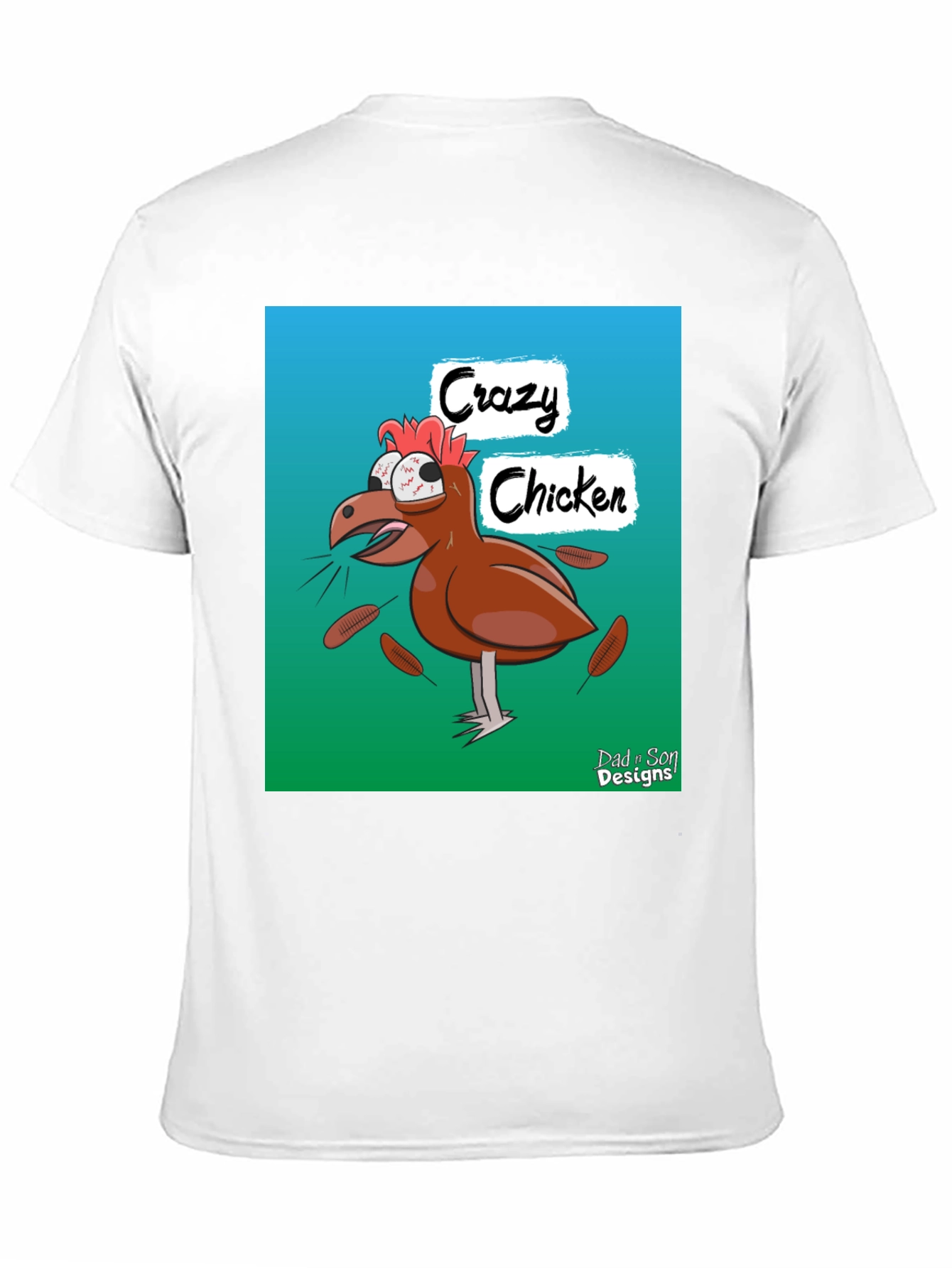 Crazy Chicken T-Shirt - Novelty Graphic Tee