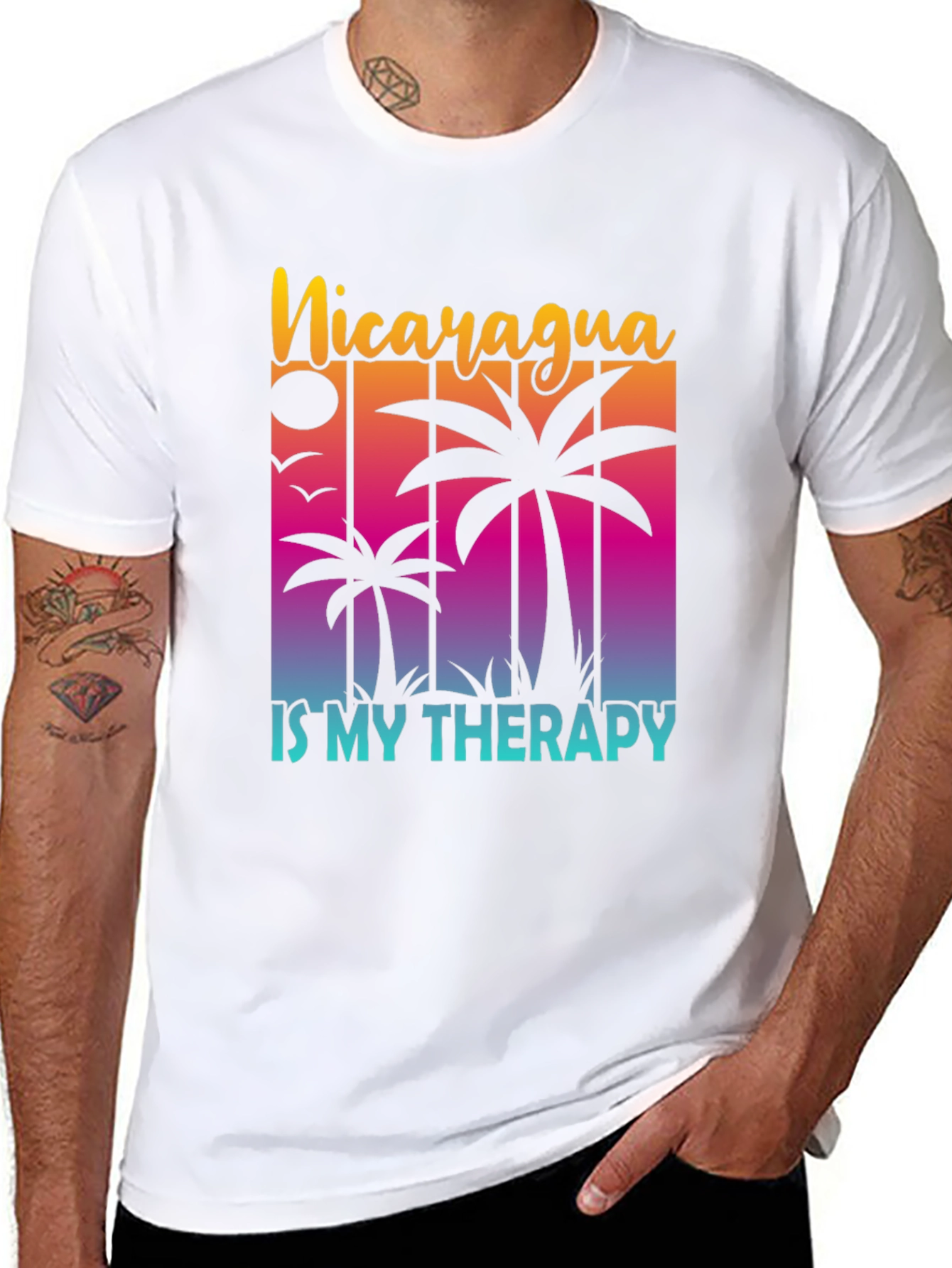 Nicaragua Therapy T-Shirt Tropical Tee