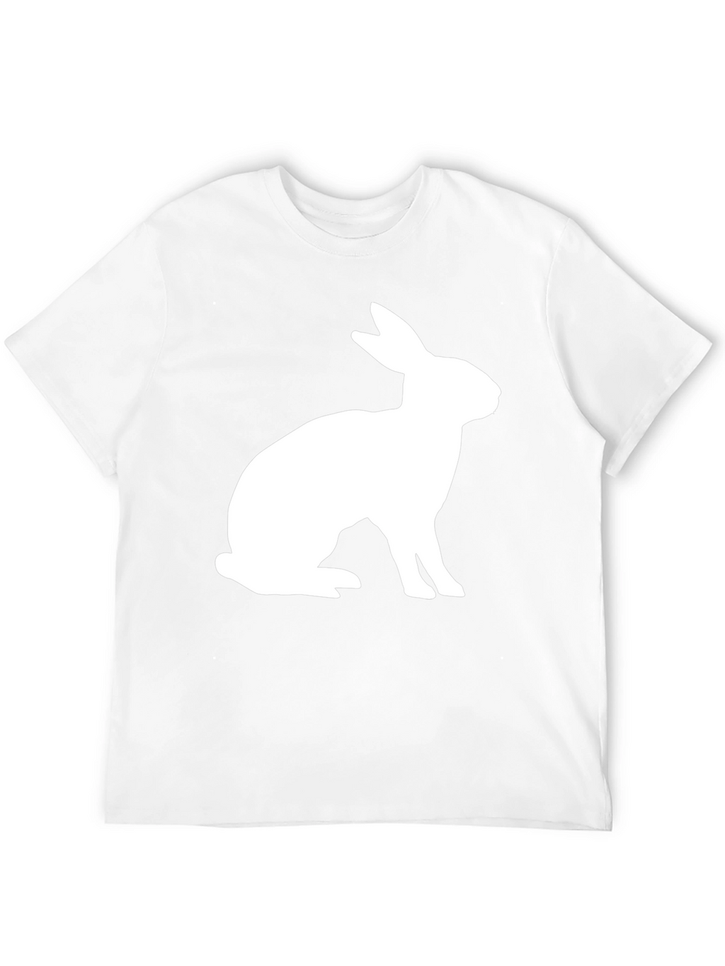 Rabbit Graphic Tee - Black Cotton Blend Casual Shirt