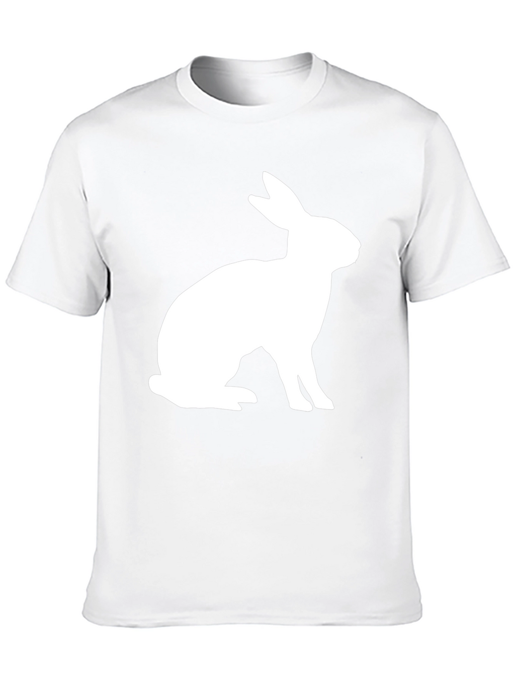 Rabbit Graphic Tee - Black Cotton Blend Casual Shirt