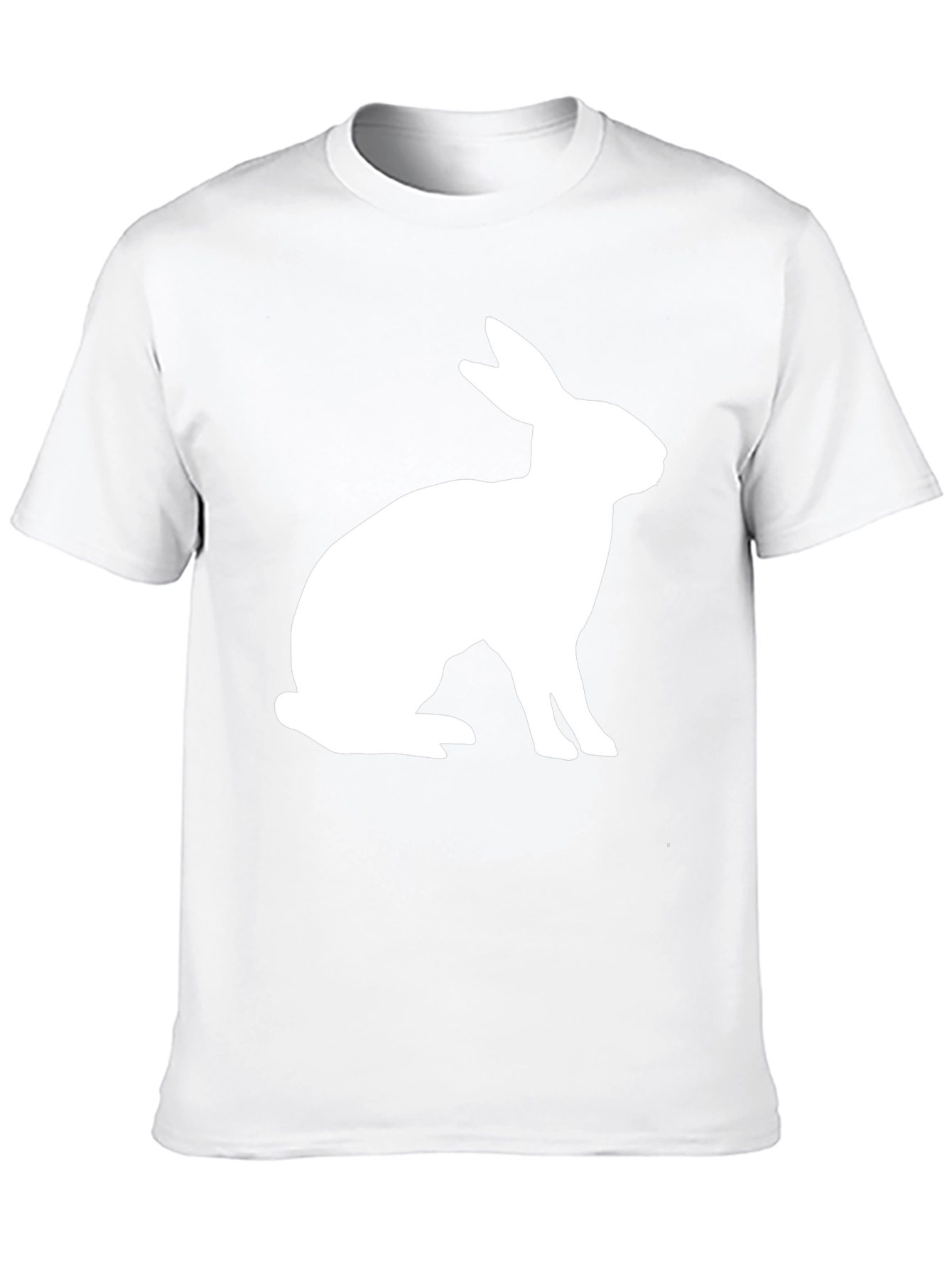 Rabbit Graphic Tee - Black Cotton Blend Casual Shirt