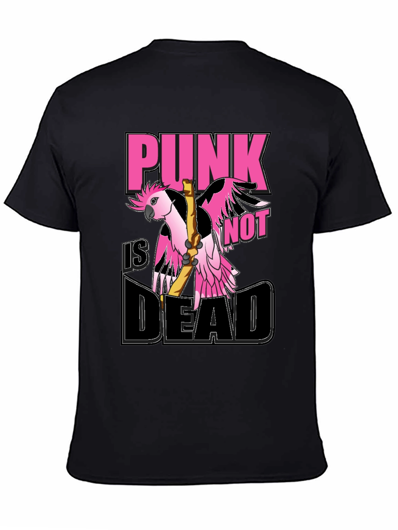 Punk is Not Dead Parrot Graphic T-Shirt