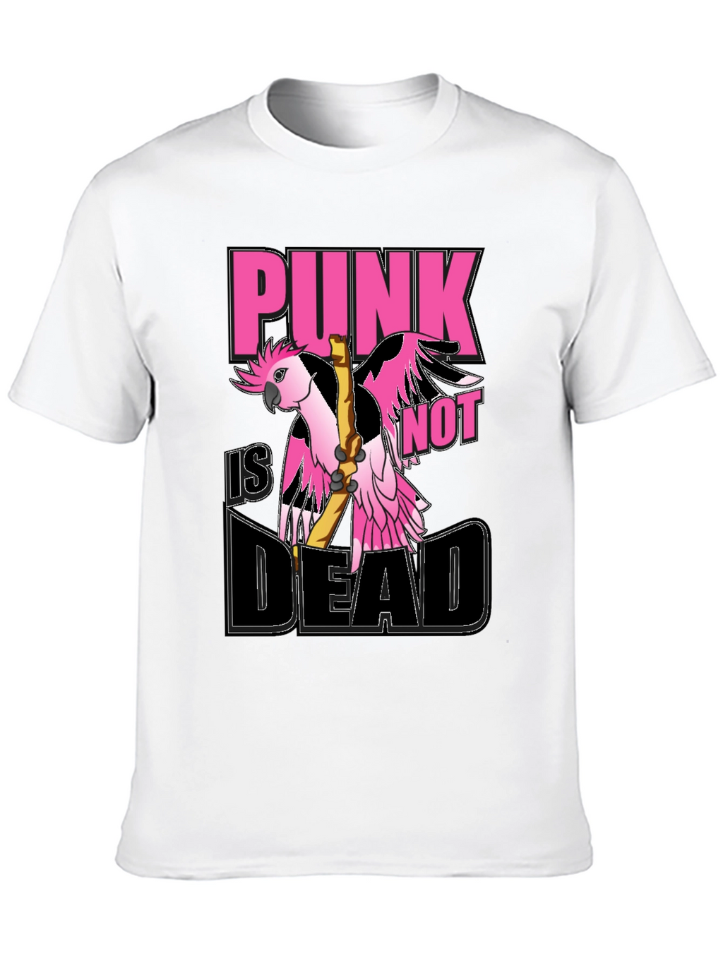 Punk is Not Dead Parrot Graphic T-Shirt