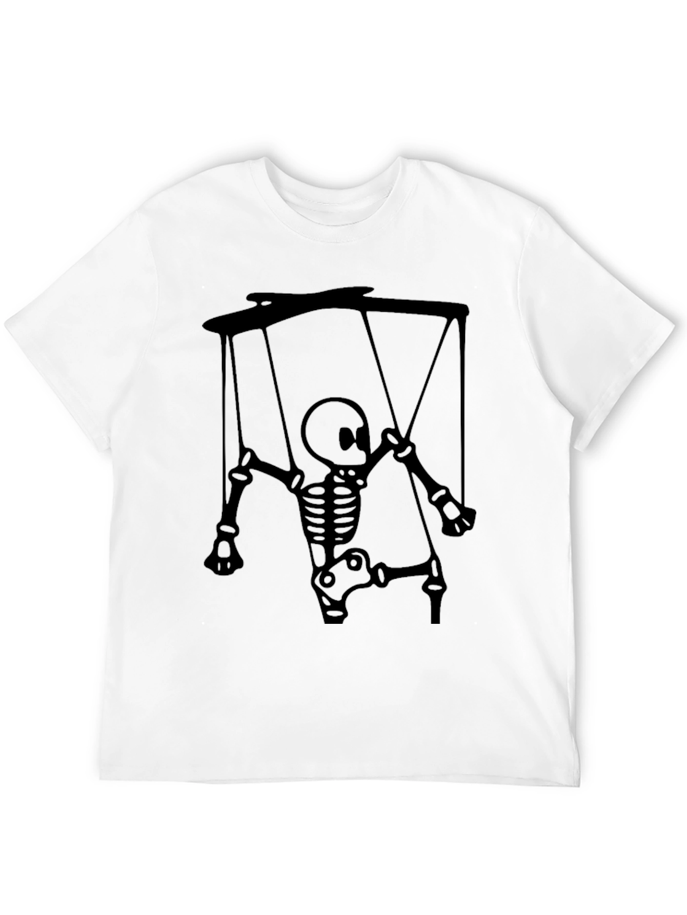 Skeleton Puppet Graphic Tee - Unique Halloween Shirt