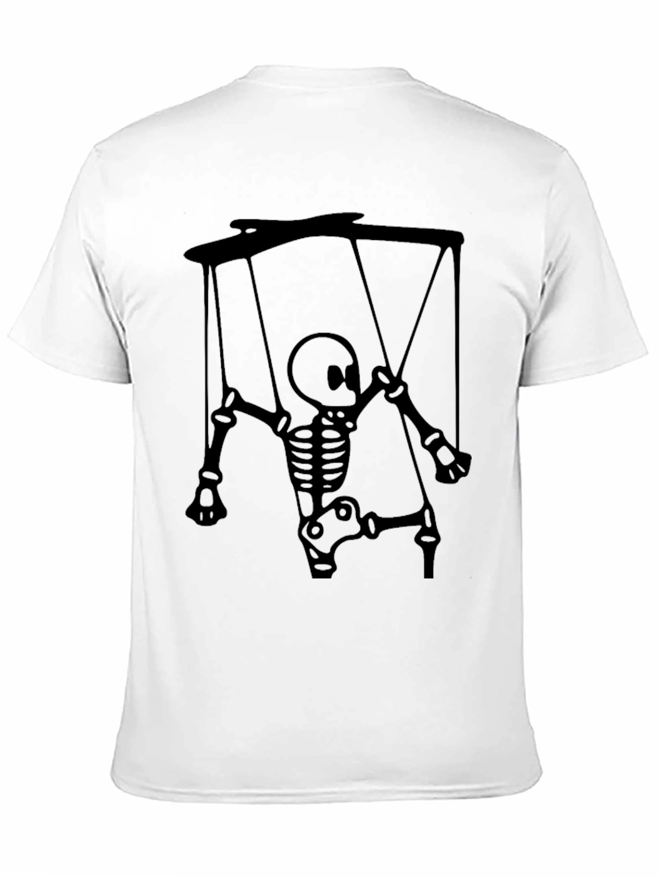 Skeleton Puppet Graphic Tee - Unique Halloween Shirt