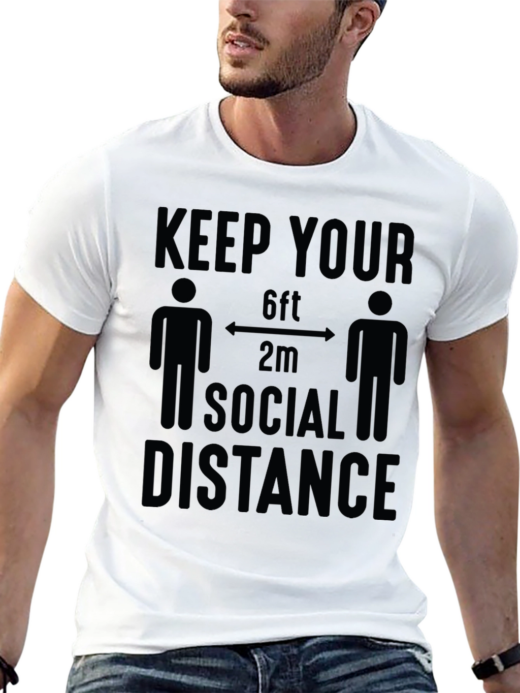 Keep Your Social Distance T-Shirt Funny Novelty Tee