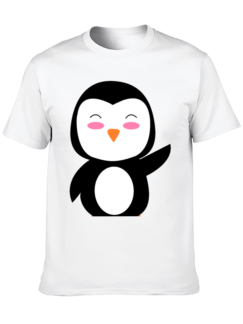 Cute Penguin Graphic Black T-Shirt