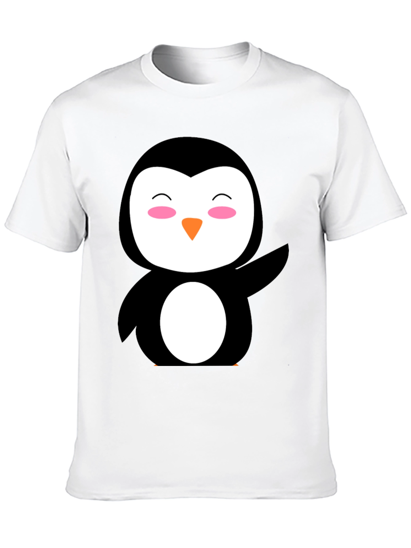 Cute Penguin Graphic Black T-Shirt