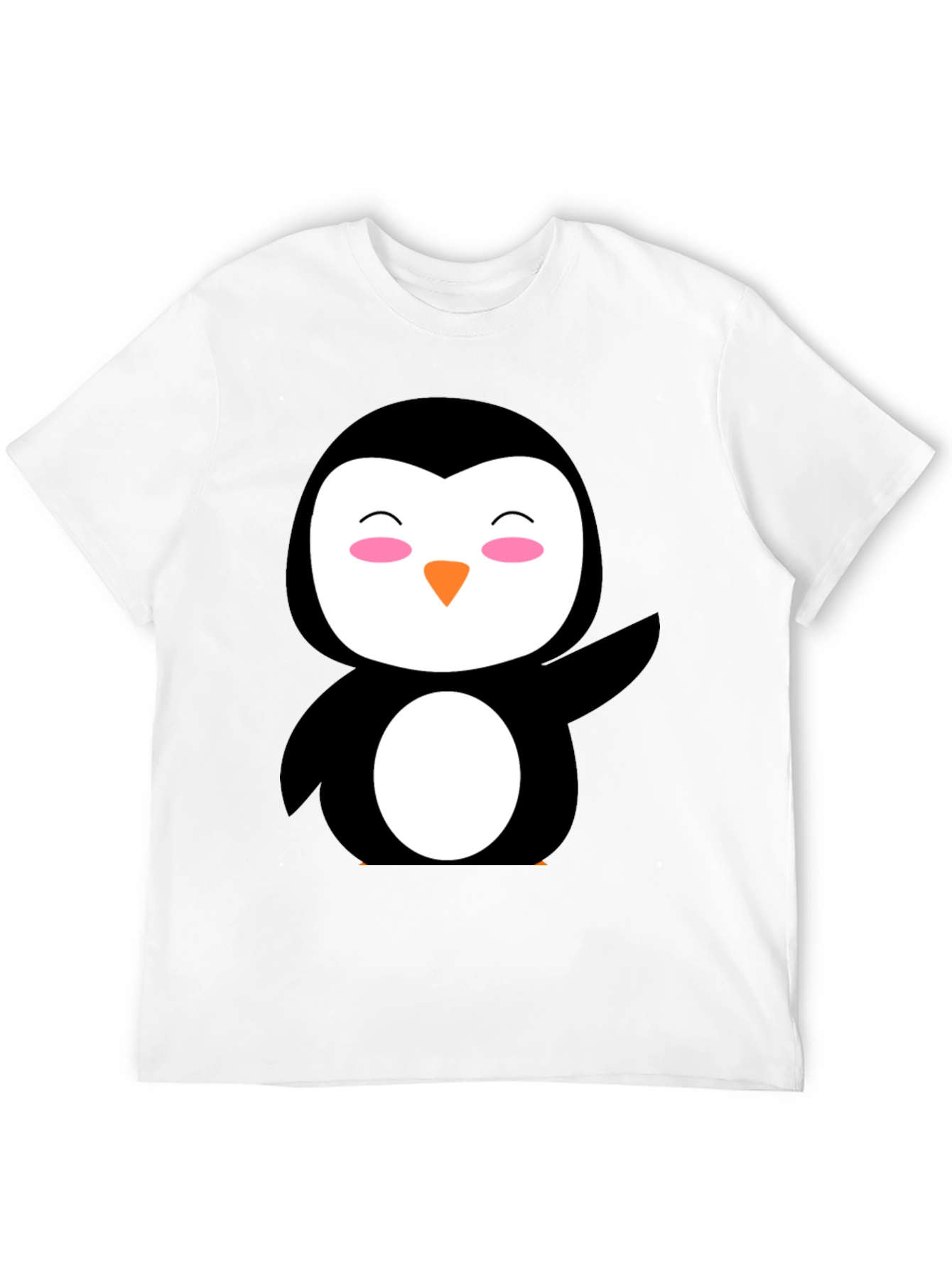 Cute Penguin Graphic Black T-Shirt