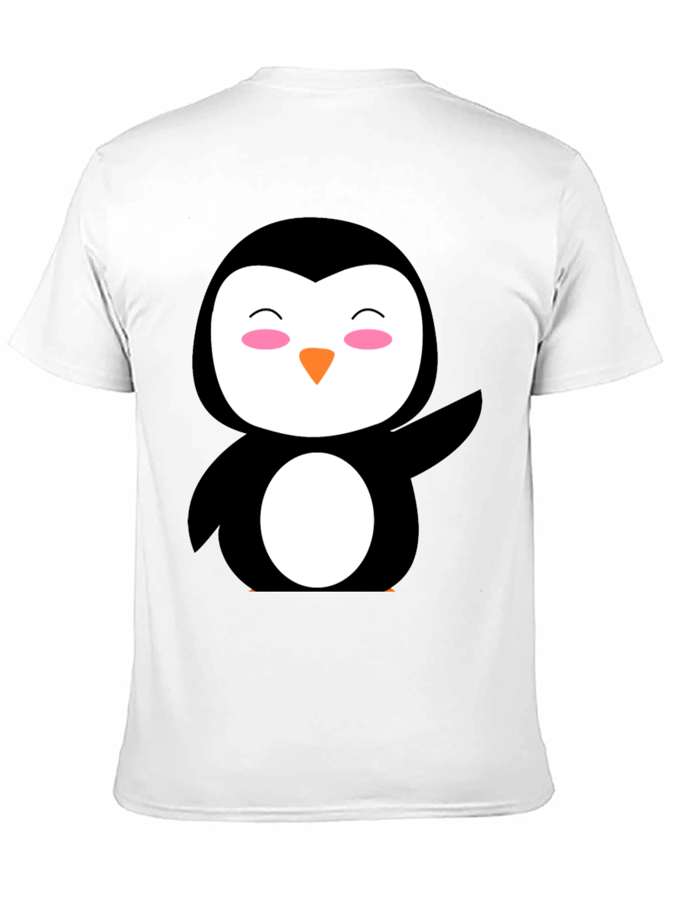 Cute Penguin Graphic Black T-Shirt