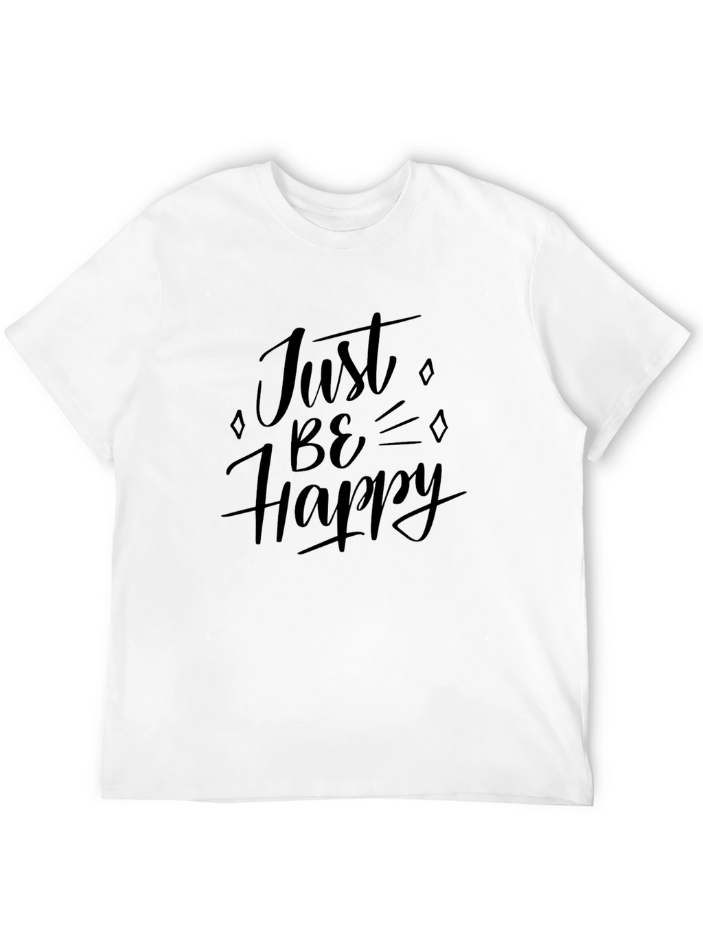 Just Be Happy Graphic T-Shirt - Black