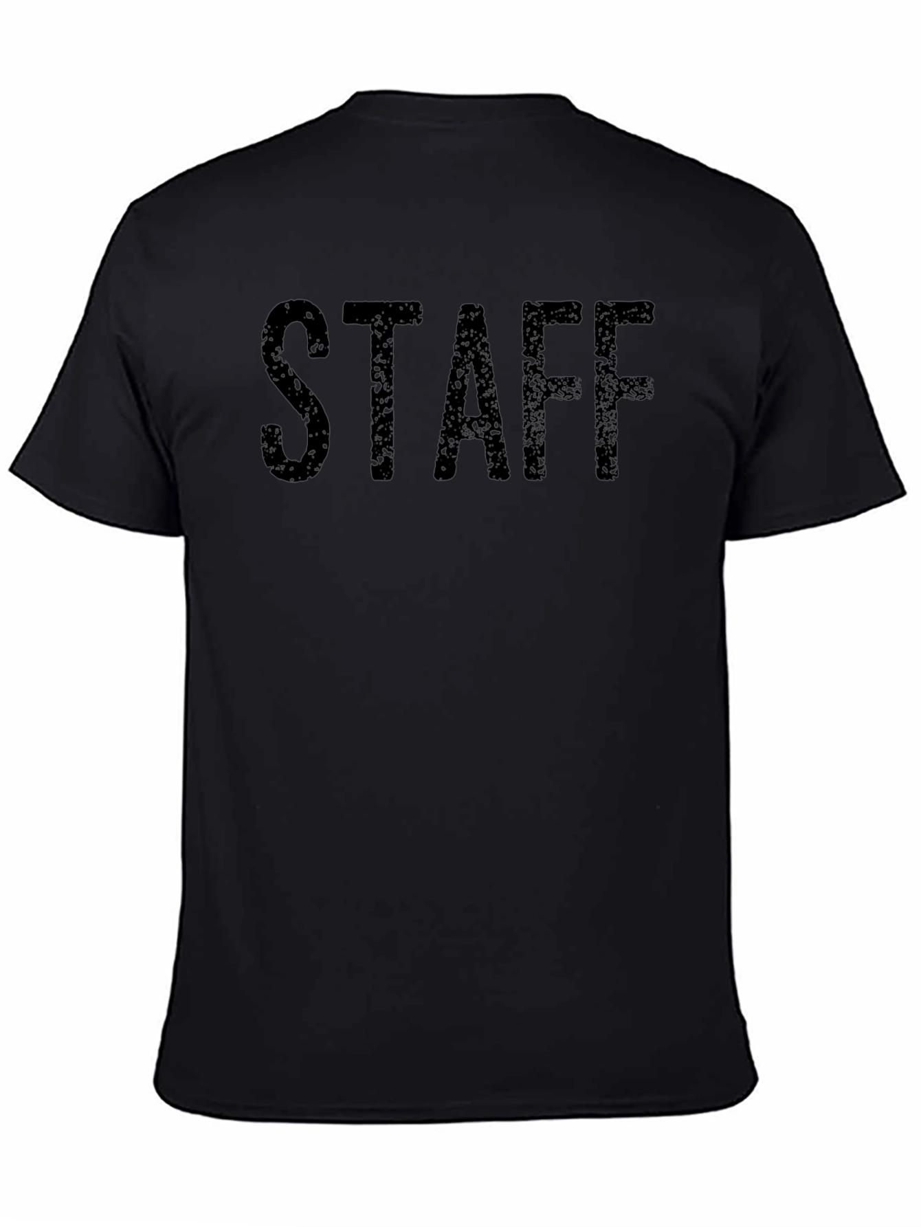 Black Staff Graphic Crew Neck T-Shirt