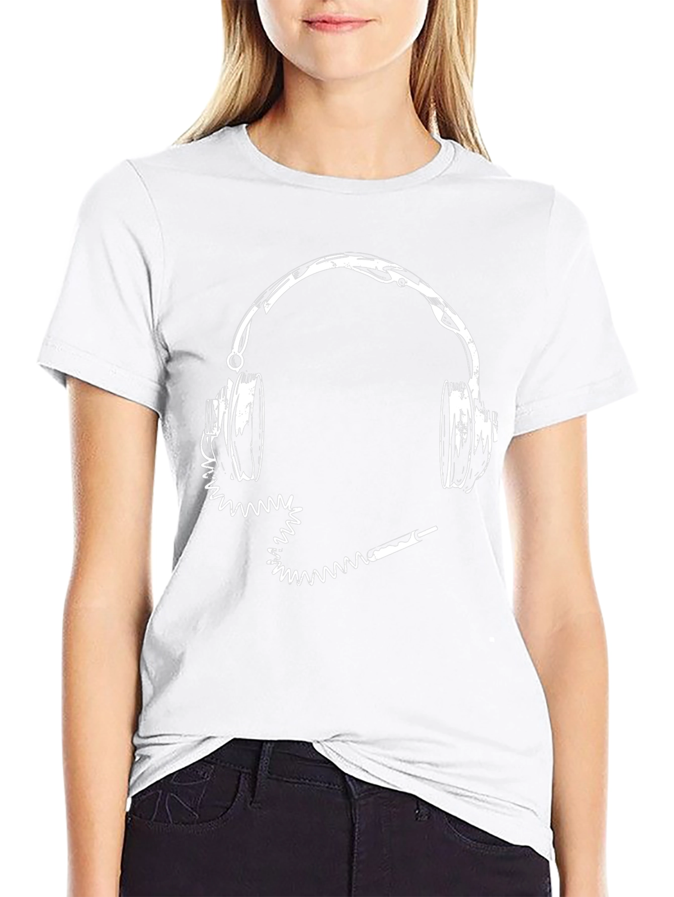 Headphones Graphic Tee - Music Lovers Shirt