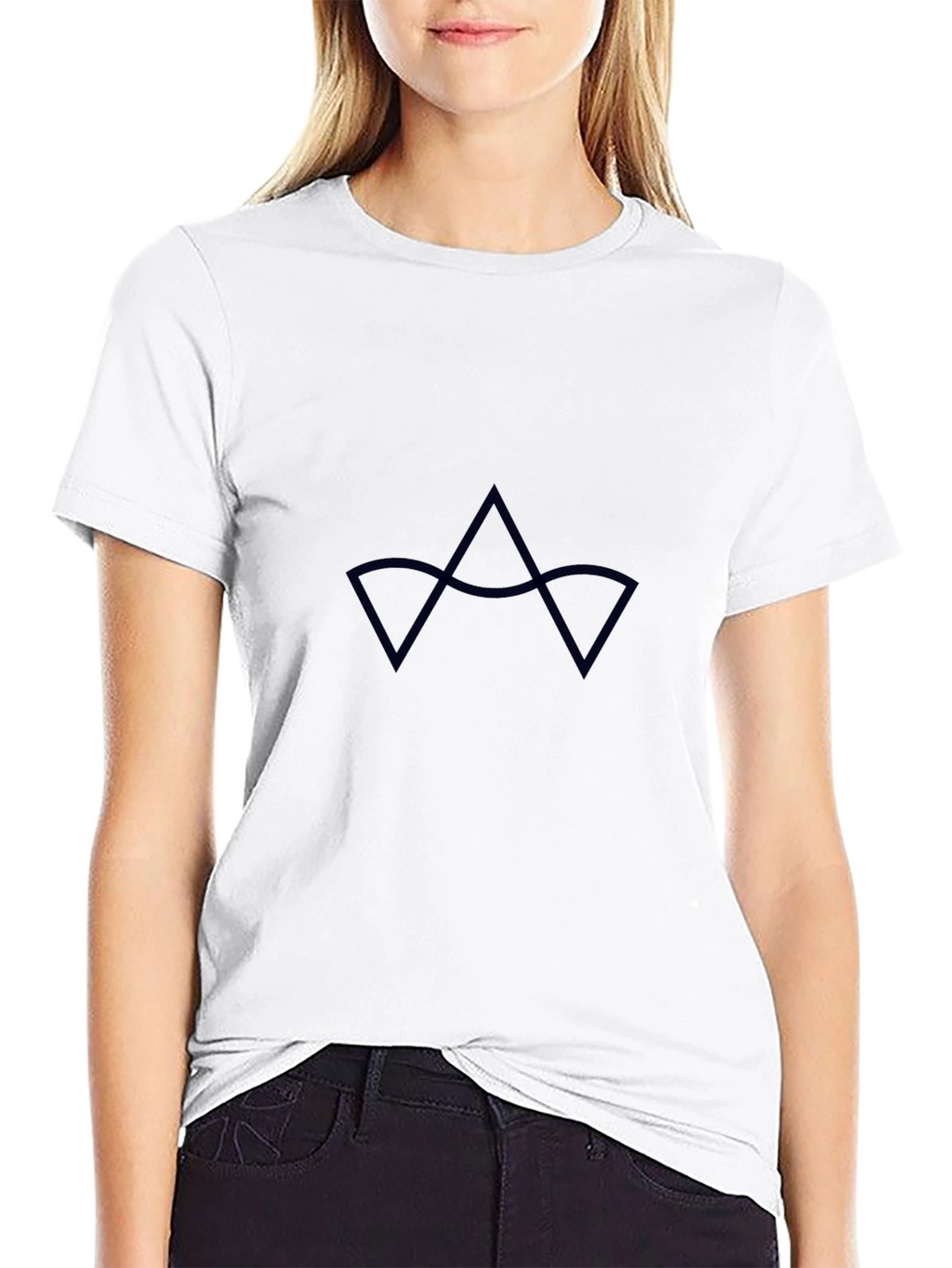 Crown Graphic Tee - Black Crew Neck