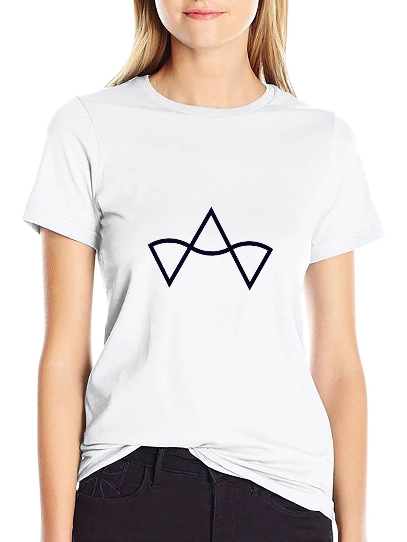 Crown Graphic Tee - Black Crew Neck