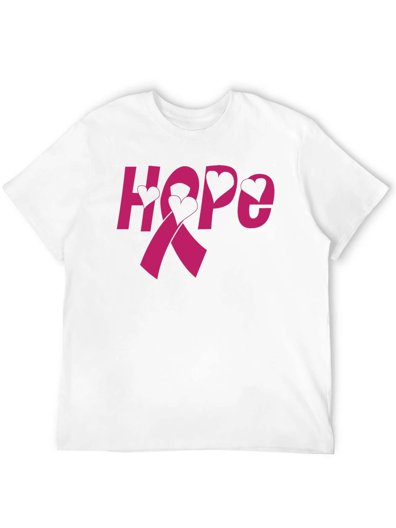 Hope Ribbon Heart T-Shirt - Breast Cancer Awareness