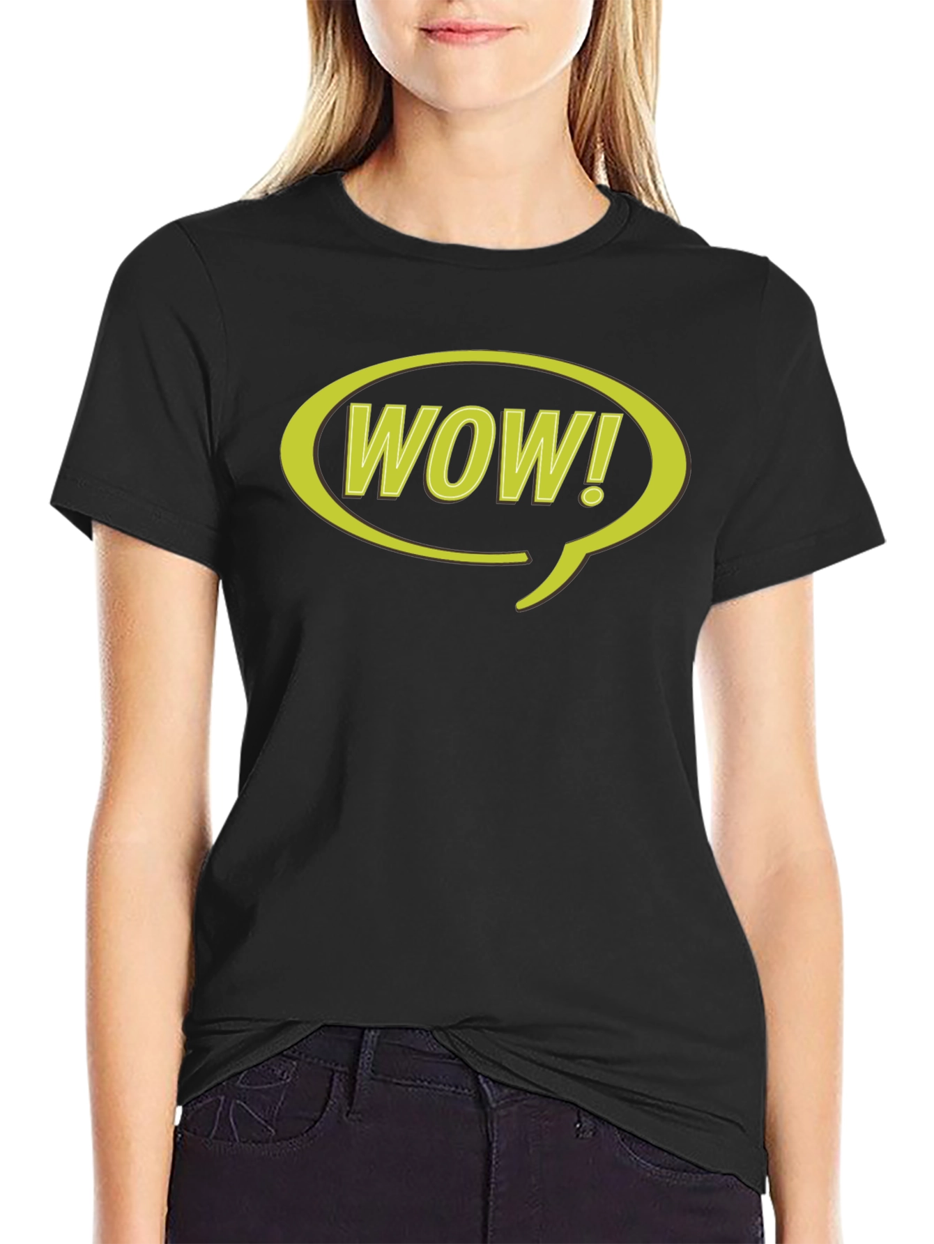 WOW! Graphic T-Shirt - Soft Black Tee
