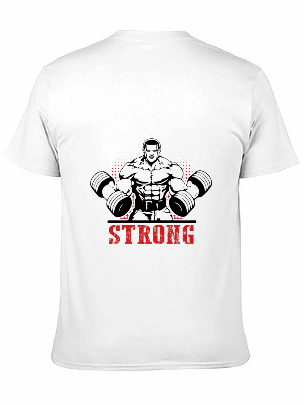 Strong Man Graphic Print Black T-Shirt