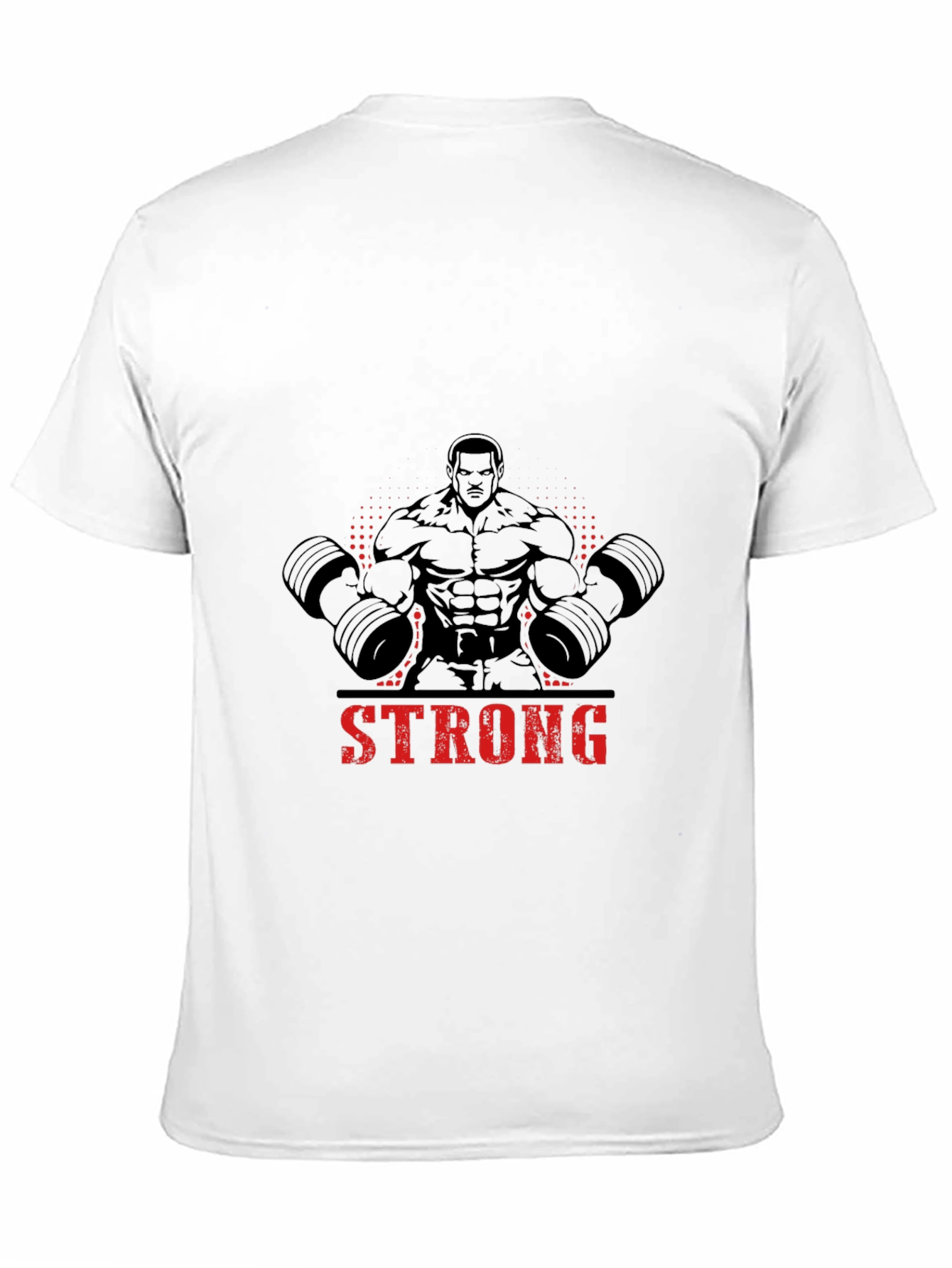 Strong Man Graphic Print Black T-Shirt