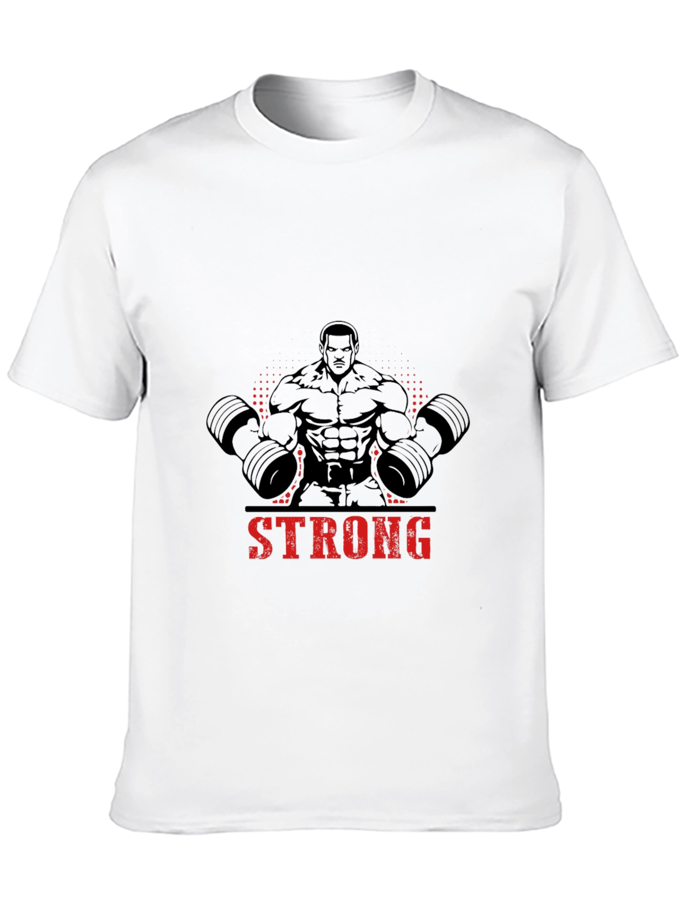 Strong Man Graphic Print Black T-Shirt