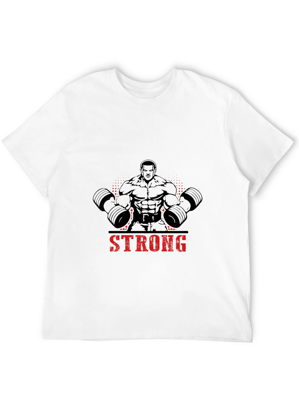 Strong Man Graphic Print Black T-Shirt
