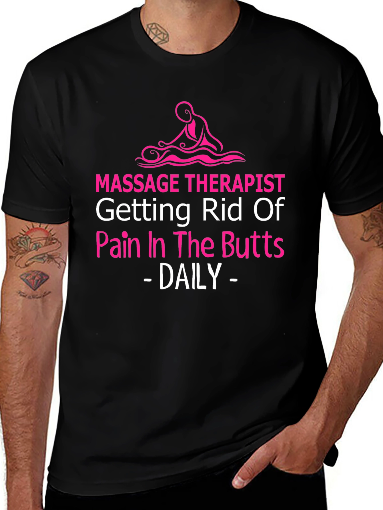 Massage Therapist Novelty T-Shirt - Pain Relief Humor