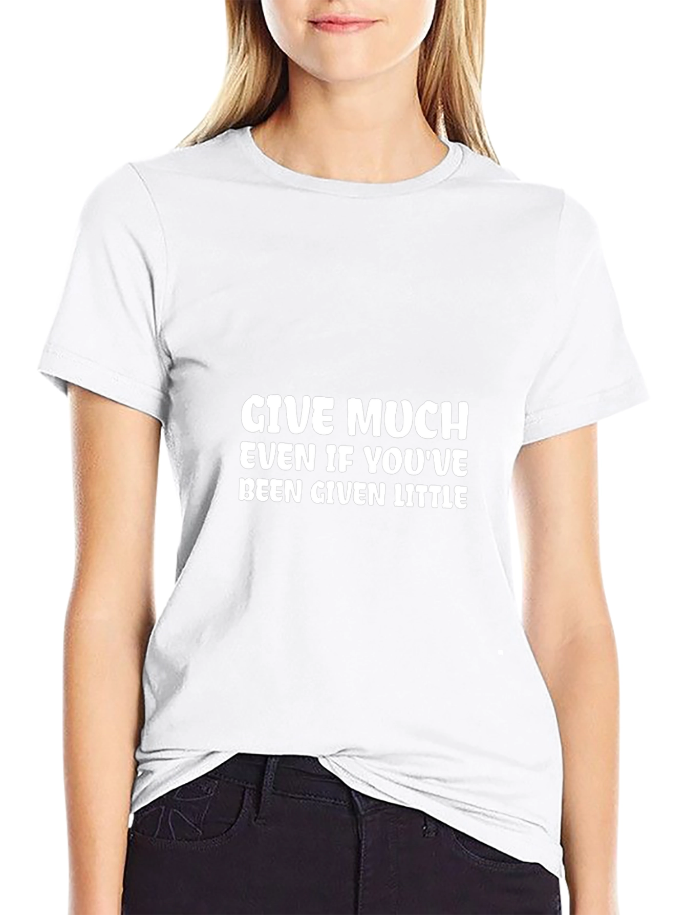 Give Much Graphic Tee - Inspiring Black T-Shirt