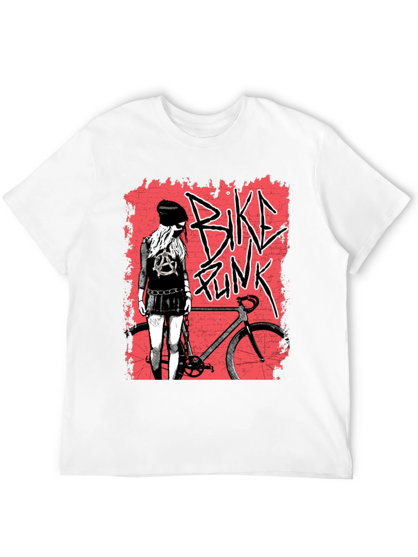 Bike Punk Graphic Tee - Edgy Street Style T-Shirt