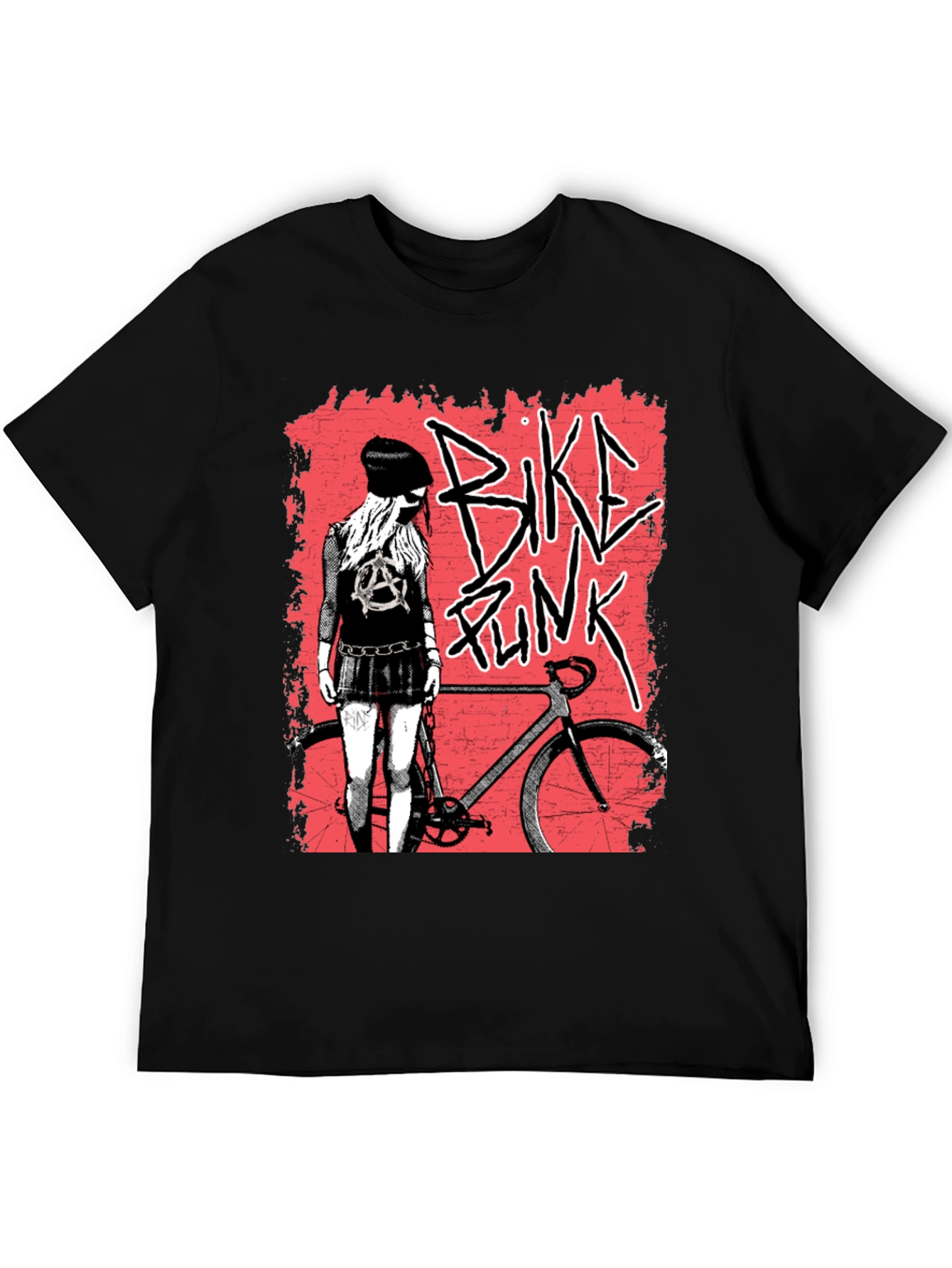 Bike Punk Graphic Tee - Edgy Street Style T-Shirt