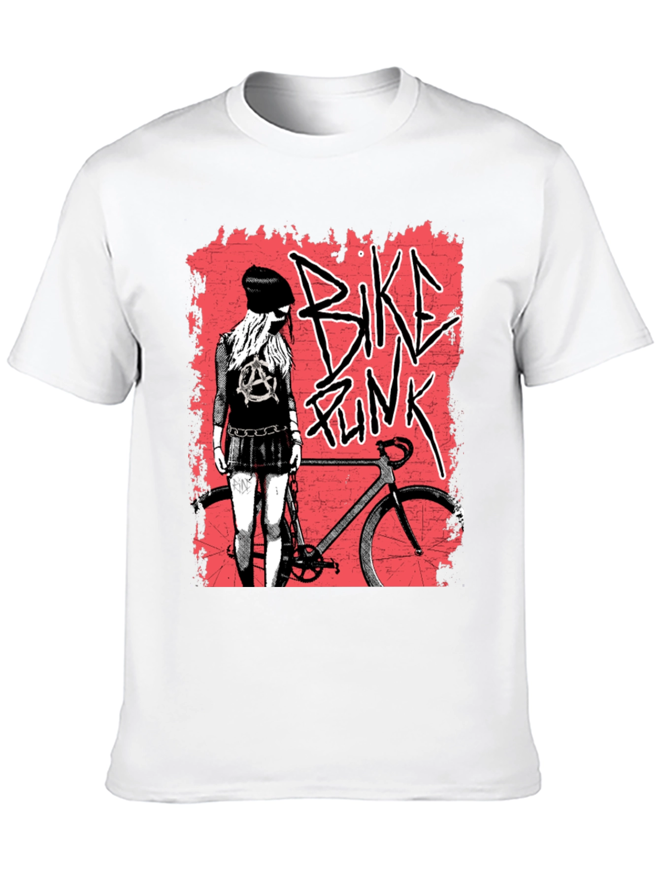 Bike Punk Graphic Tee - Edgy Street Style T-Shirt