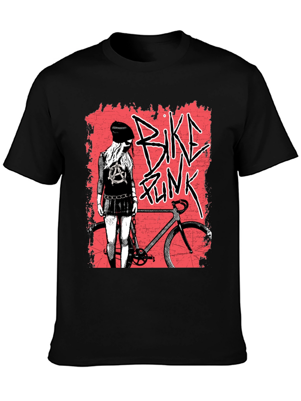 Bike Punk Graphic Tee - Edgy Street Style T-Shirt
