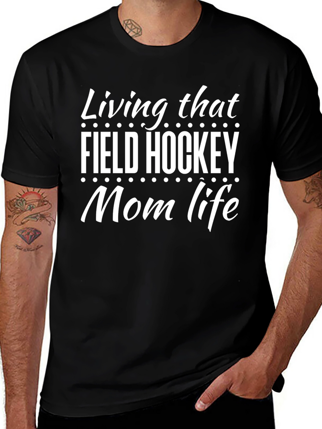 Field Hockey Mom Life T-Shirt - Black