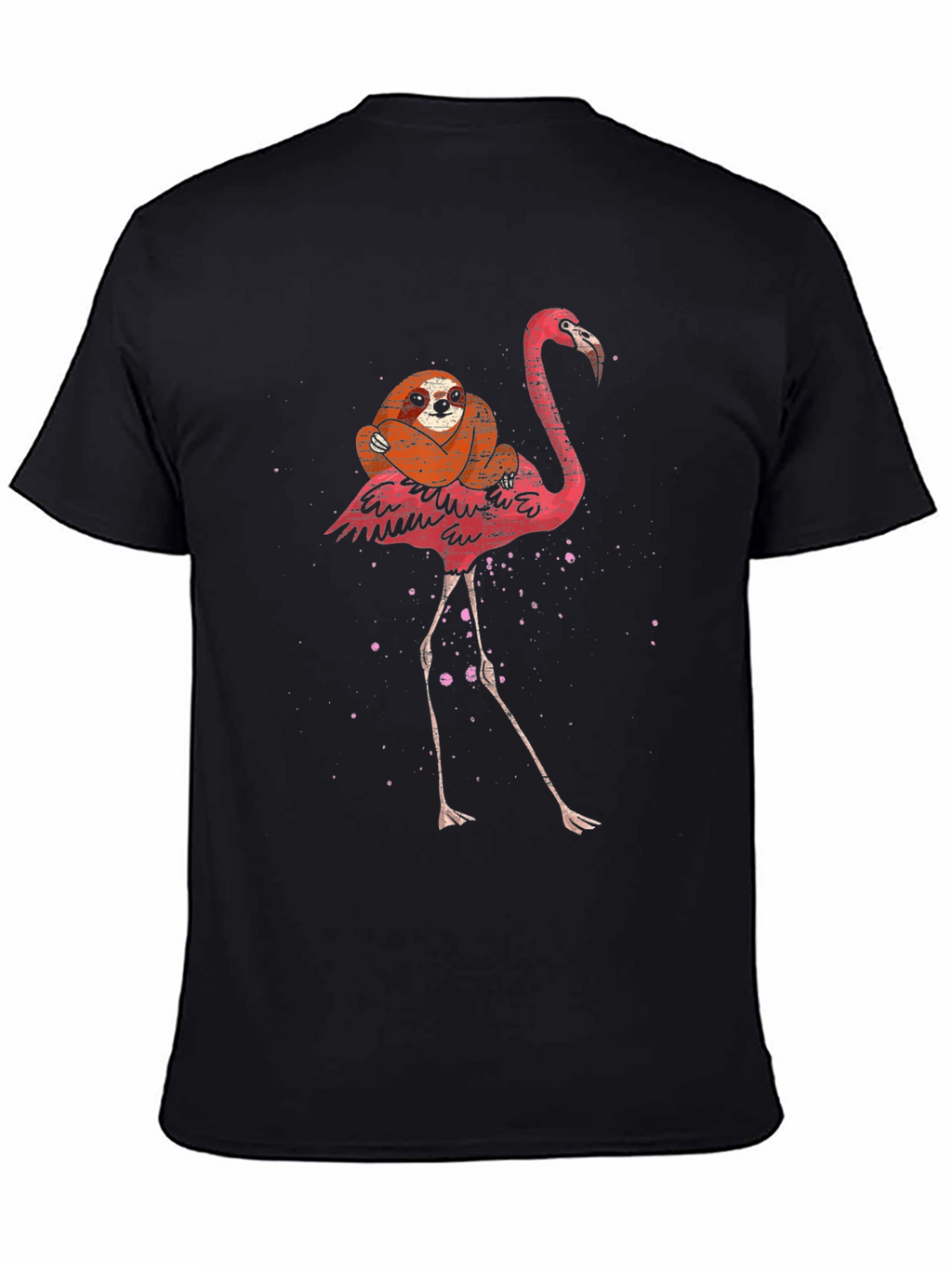 Sloth Riding Flamingo Graphic Tee
