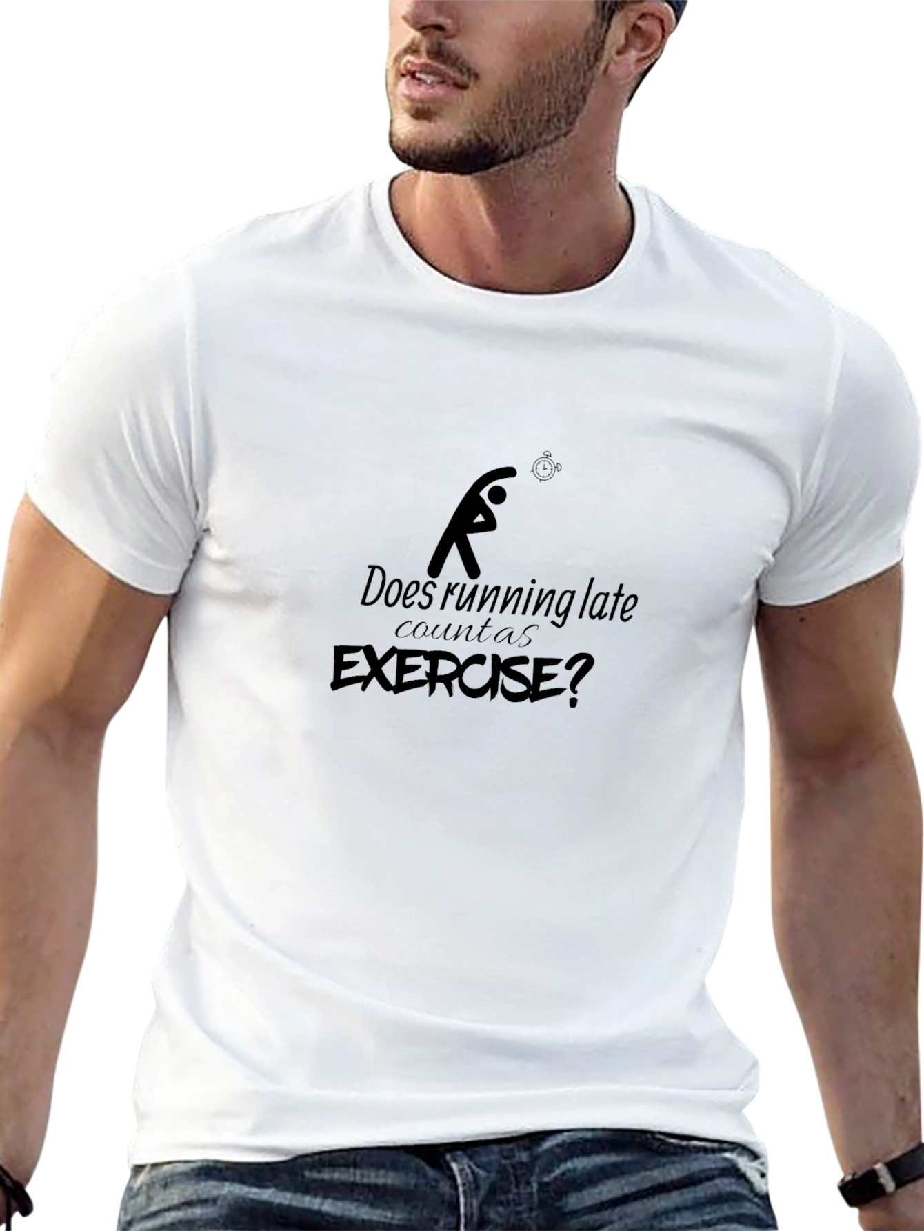Funny Running Late Exercise T-Shirt