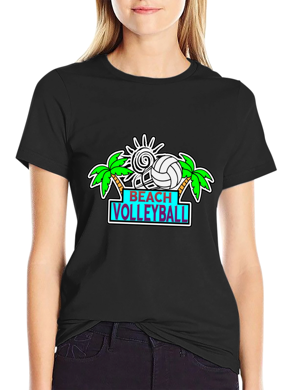 Beach Volleyball Graphic T-Shirt