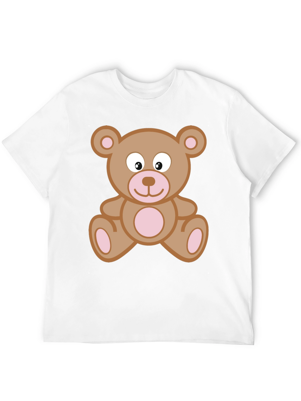 Cute Teddy Bear Graphic T-Shirt - Black Cotton Tee