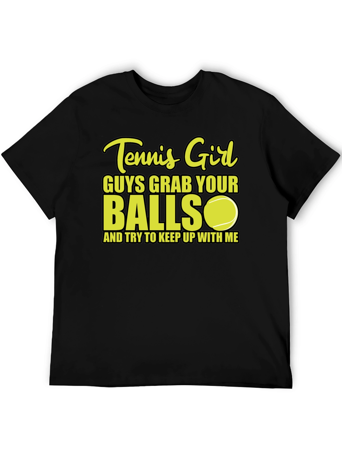 Tennis Girl Balls Graphic T-Shirt