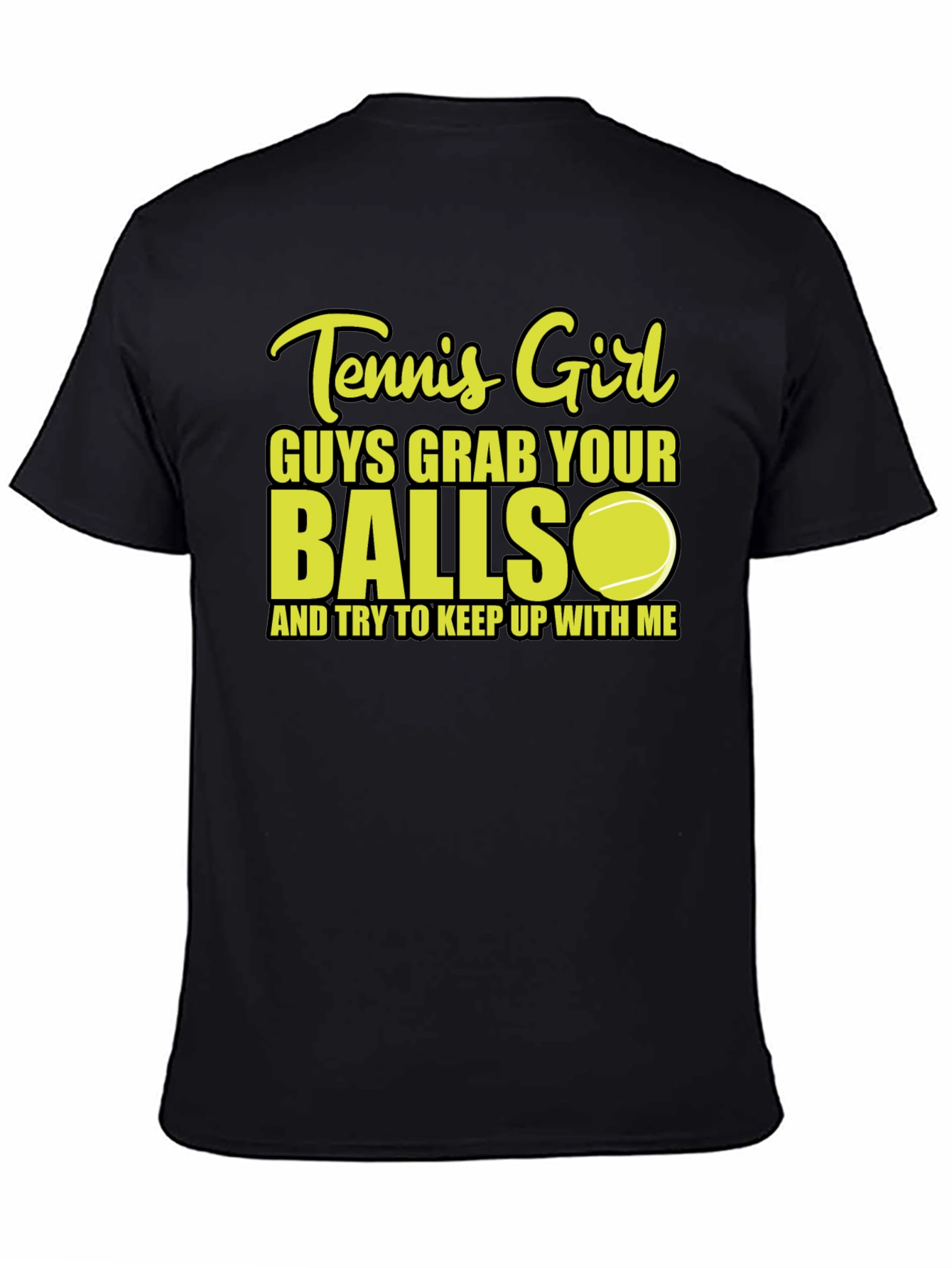 Tennis Girl Balls Graphic T-Shirt