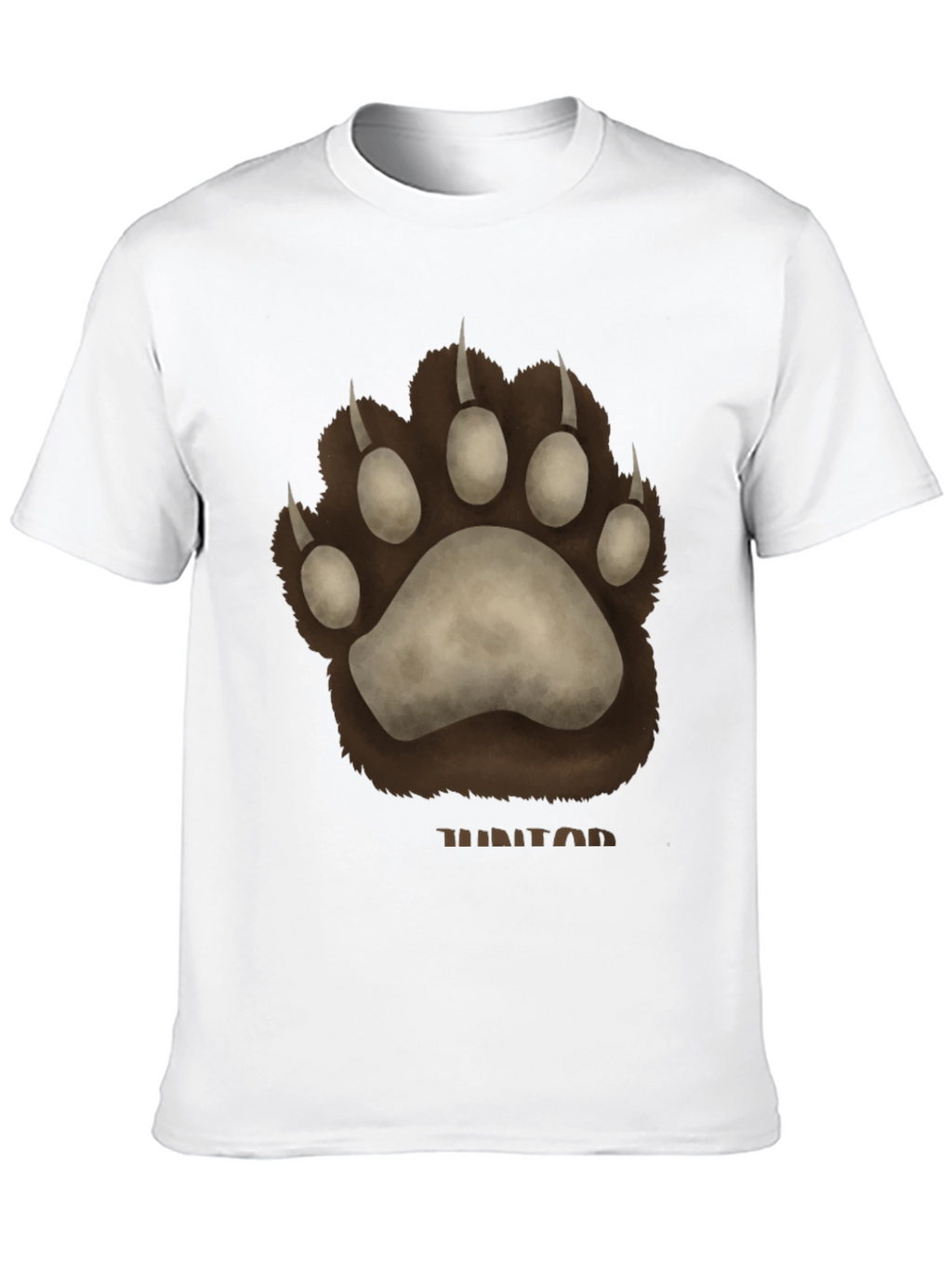 Bear Paw Print Graphic T-Shirt - Casual Wear