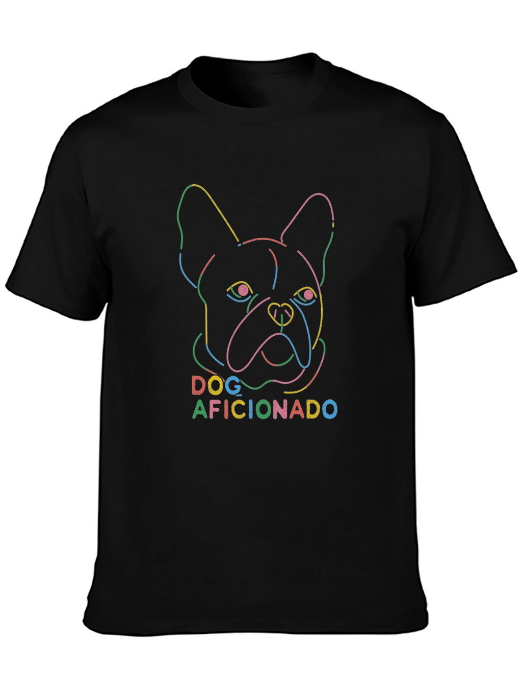 Dog Aficionado T-Shirt - Neon French Bulldog Tee