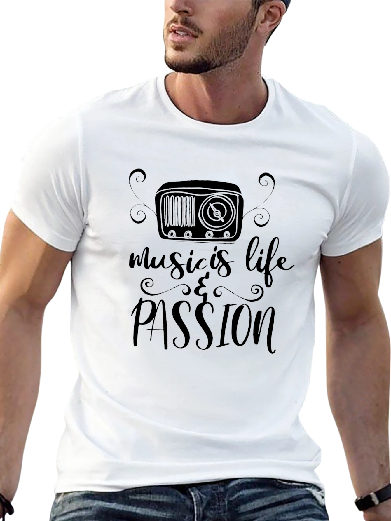 Music is Life & Passion Graphic T-Shirt