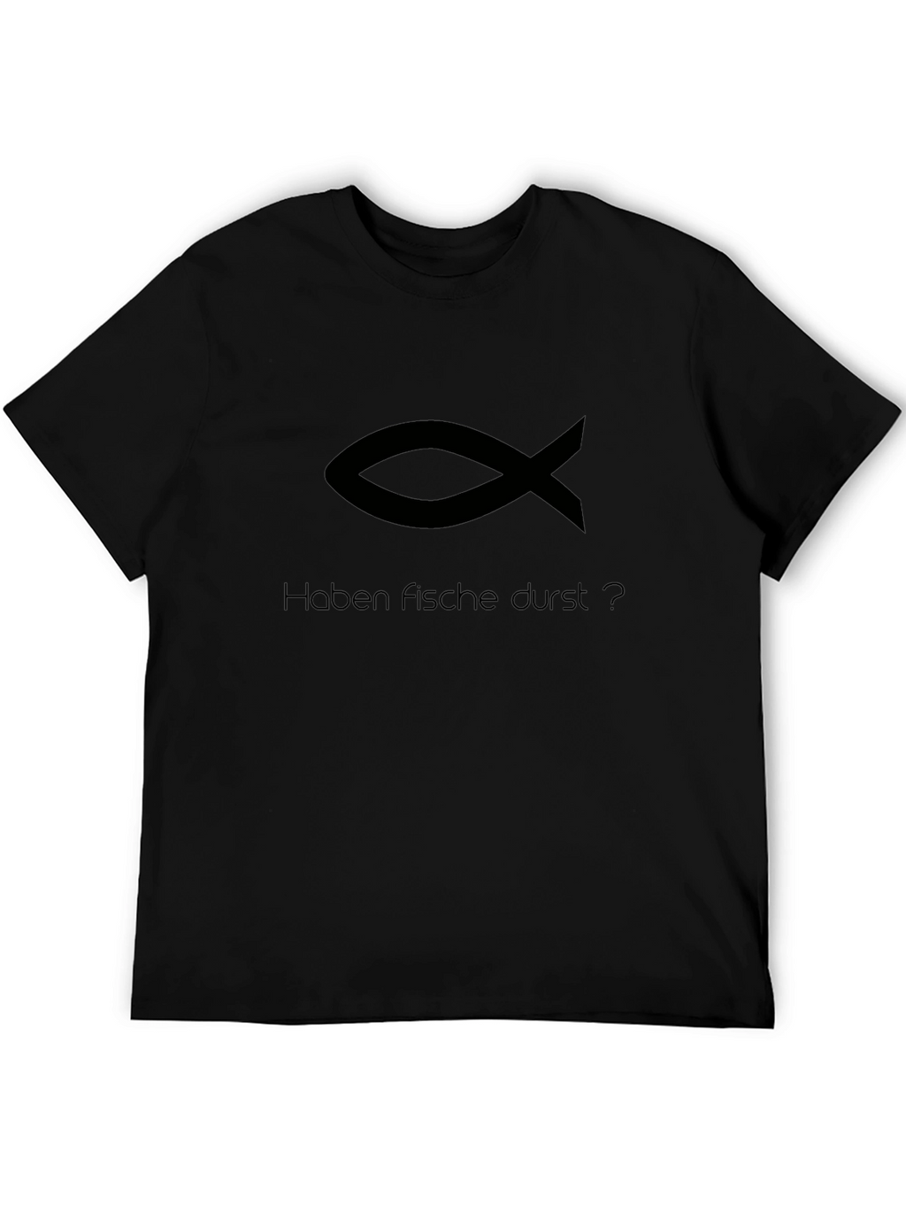 Black Fish Symbol T-Shirt - Haben Fische Durst?