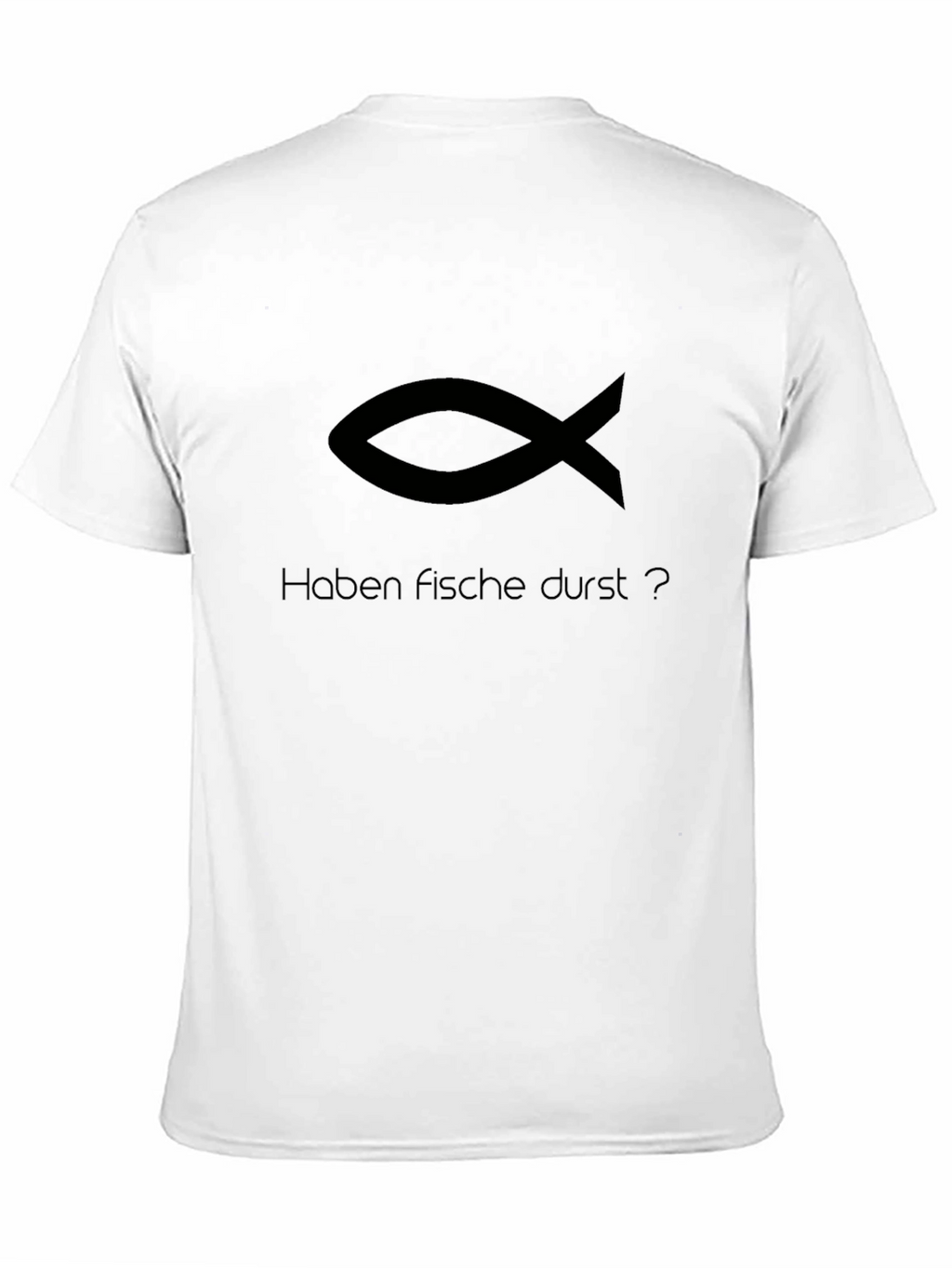 Black Fish Symbol T-Shirt - Haben Fische Durst?