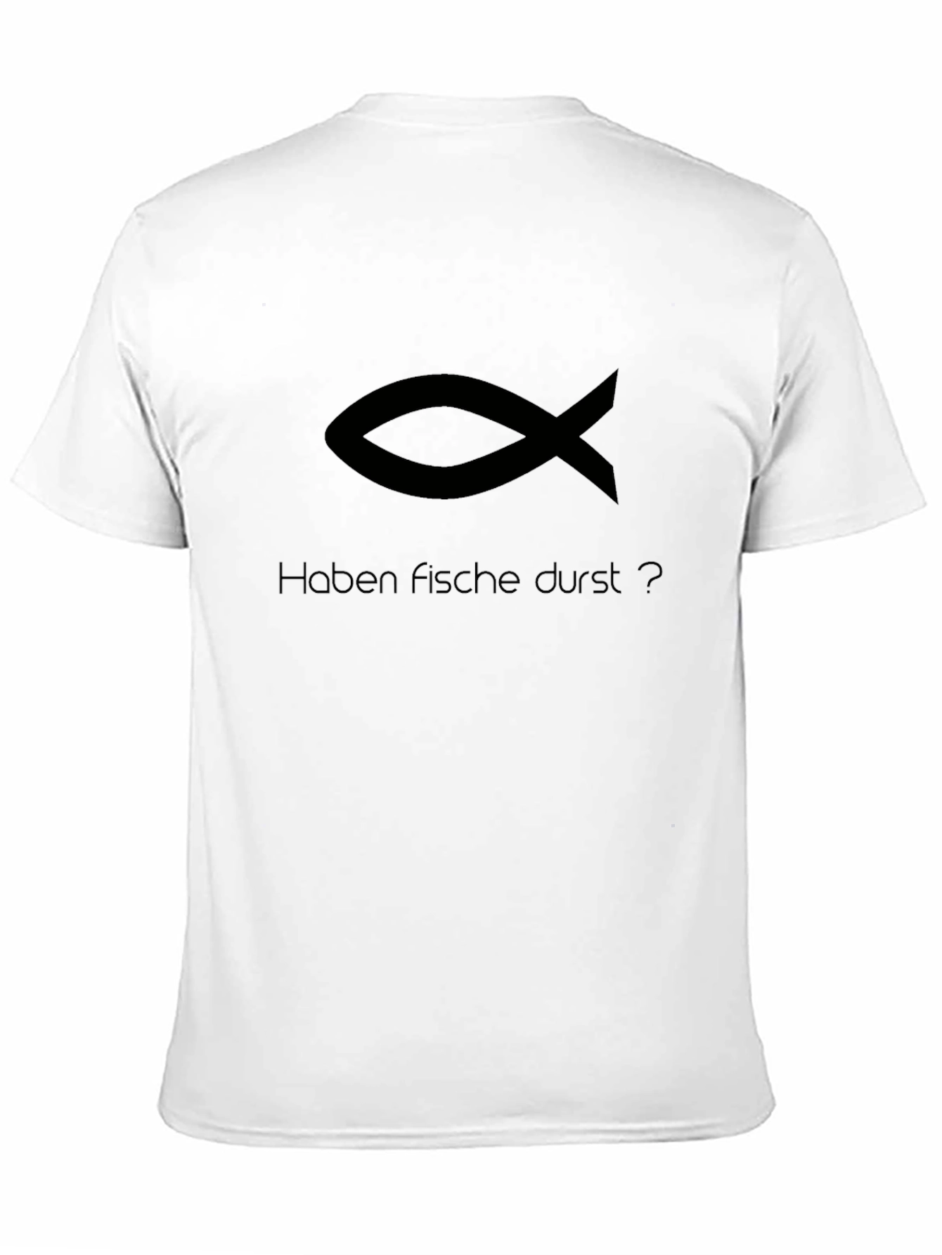 Black Fish Symbol T-Shirt - Haben Fische Durst?