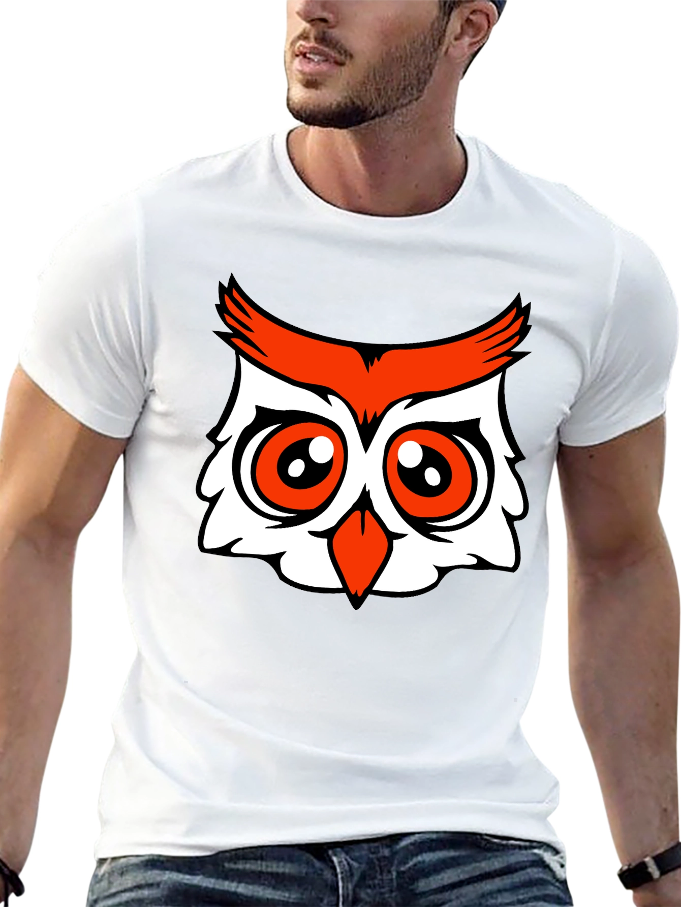 Owl Graphic Tee - Black Cotton Blend