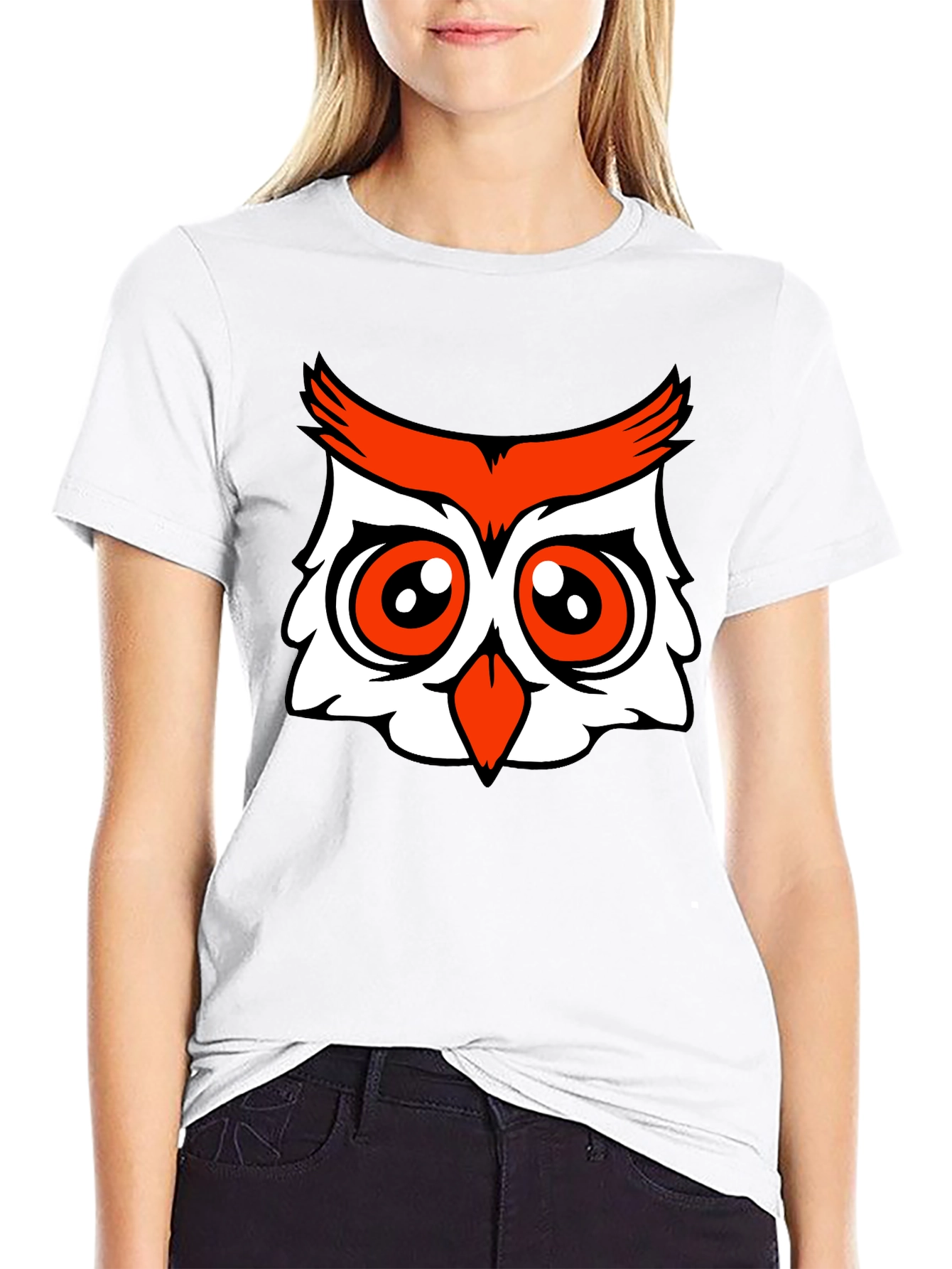 Owl Graphic Tee - Black Cotton Blend