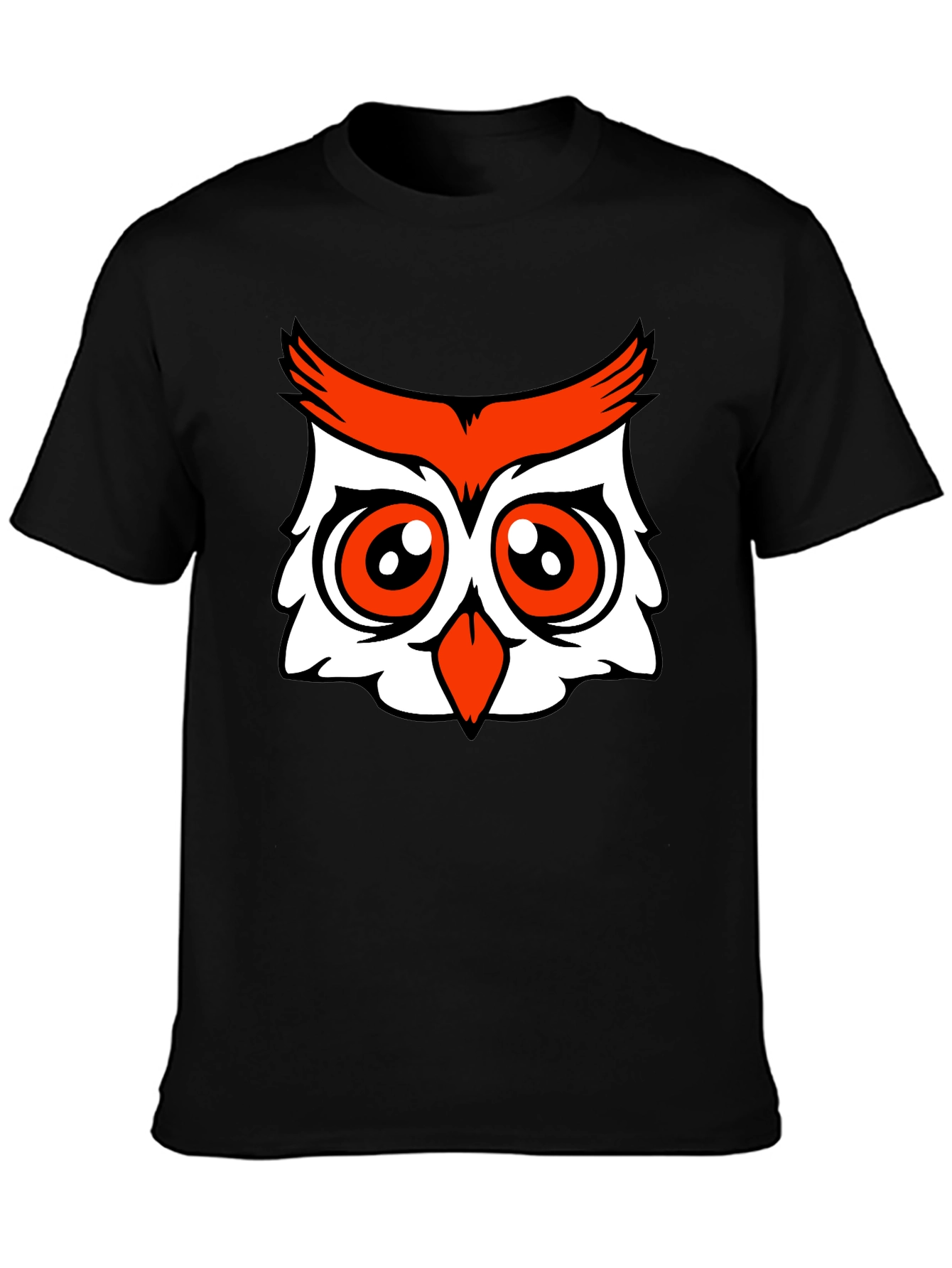 Owl Graphic Tee - Black Cotton Blend